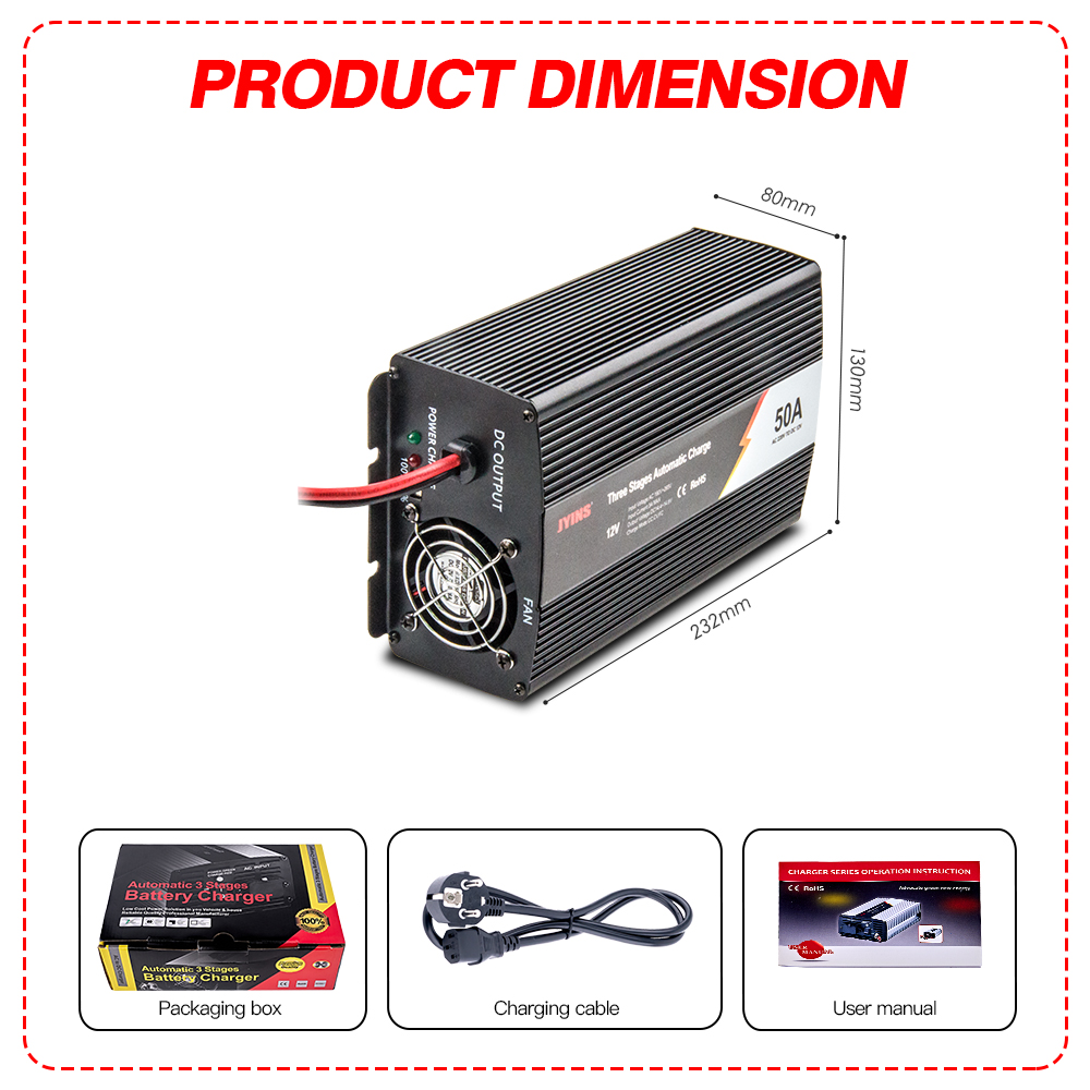 接头 AC до DC 12V 24V 50A литиевый аккумулятор (4)